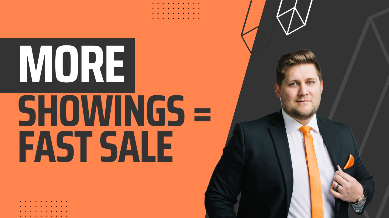 Picture of Zac Folsom, Realtor, explaining the importance of multiple showings for a fast home sale